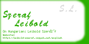 szeraf leibold business card